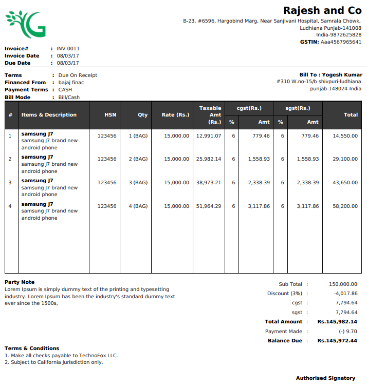 Invoice Template