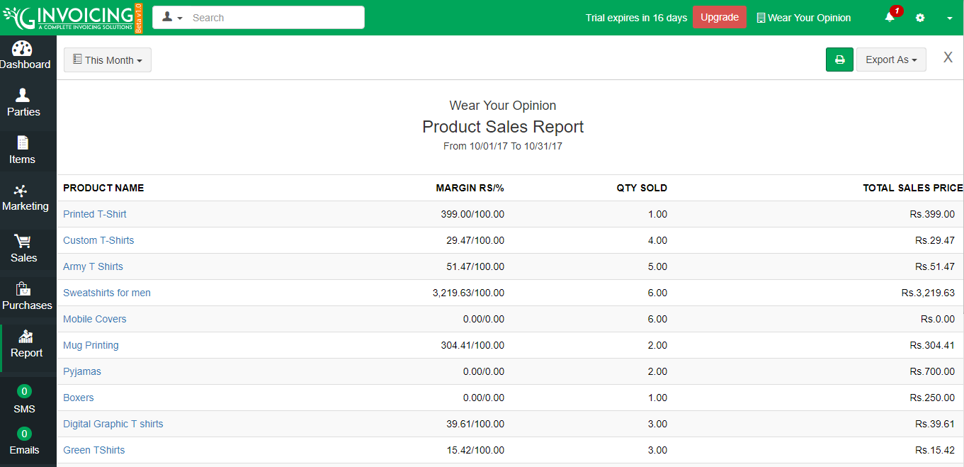 Inventory Reports
